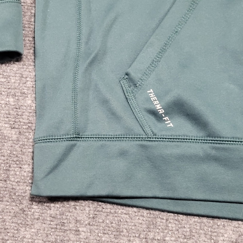 Nike Therma-FIT Men's Green Performance Pullover Hoodie Training Sweatshirt Sz L - Picture 4 of 14